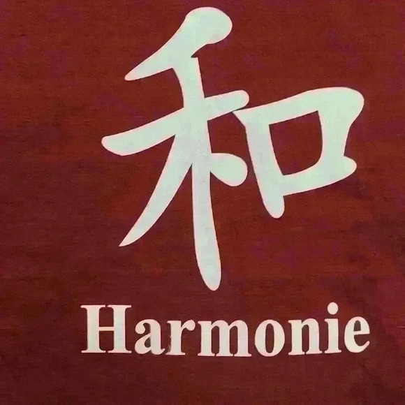 Tapestry scroll with chinese characters and french. - Picture 3 of 5